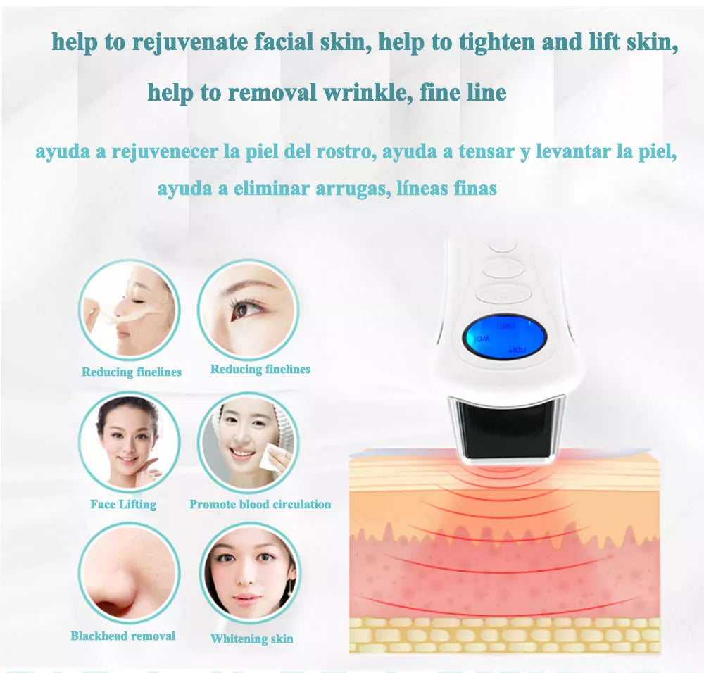 Handheld Galvanic Facial Device - Professional Microcurrent Beauty Tool